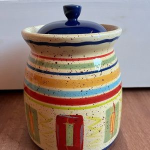 One piece Pfaltzgraff Sedona hand painted cookie jar/storage jar with lid